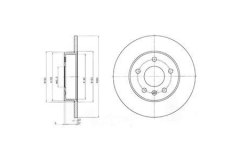 Диск тормозной задний ASTRA G, H (264мм) BG3406 для OPEL ZAFIRA A (F75_) 2.0 OPC 2002-2005, код двигателя Z20LER,Z20LET, V см3 1998, КВт147, Л.с.200, бензин, Delphi BG3406