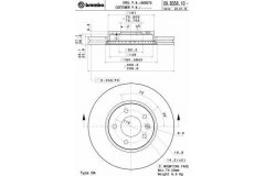 Диск тормозной Standard | перед | для OPEL ASTRA J GTC 2.0 CDTI 2011-, код двигателя A20DTH, V см3 1956, кВт 121, л.с. 165, Дизель, Brembo 09B35610