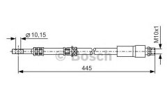 Тормозной шланг для OPEL ASTRA H универсал (A04) 1.4 2004-2010, код двигателя Z14XEL, V см3 1364, кВт 55, л.с. 75, бензин, Bosch 1987476455