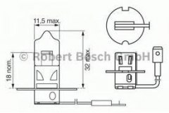 Лампа накаливания Н3 (PK22s), 12В 55Вт, Pure Light для OPEL AGILA (A) (H00) 1.0 12V 2000-2007, код двигателя Z 10 XE, V см3 973, кВт 43, л.с. 58, бензин, Bosch 1987302031