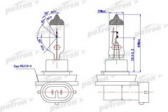 Лампа галогенная H11 LL 12 55 PGJ19-2 для OPEL VECTRA C GTS 2.2 direct 2003-, код двигателя Z22YH, V см3 2198, кВт 114, л.с. 155, бензин, PATRON PLH111255